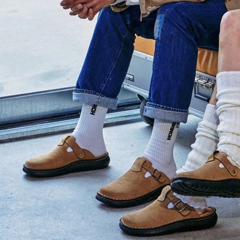 Sawyer - Leather Clog-Toe Sandal | Tan Nubuck Best Barefoot Sandals