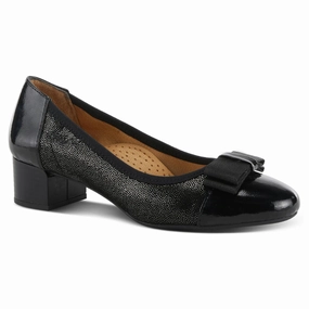 Spring Step Paulette Black Patent Leather Pump (Women's) T Shirt Jeans And Dress Shoes