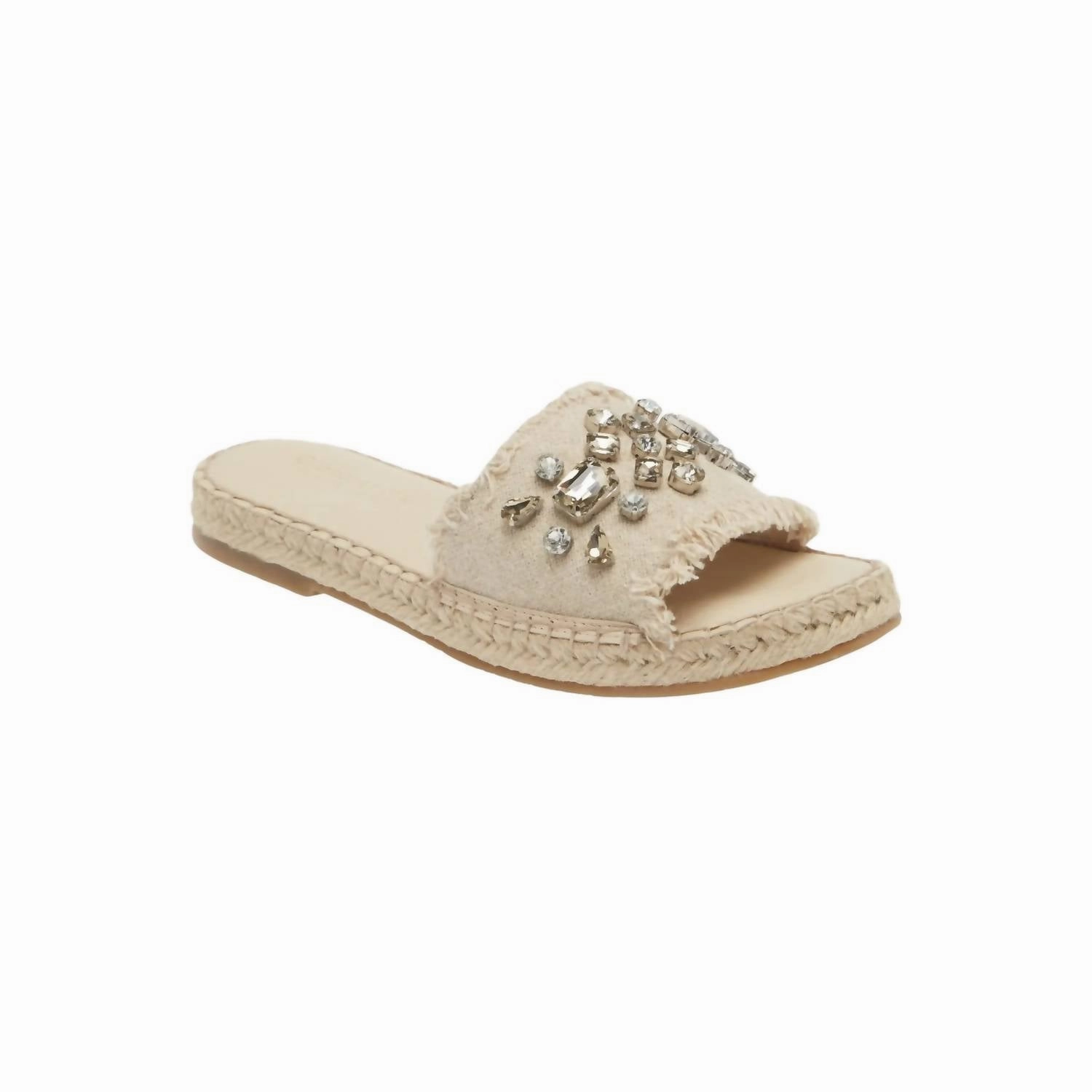 Women's Ellis Sandal In Natural Linen Peep Toe Sandals Heels
