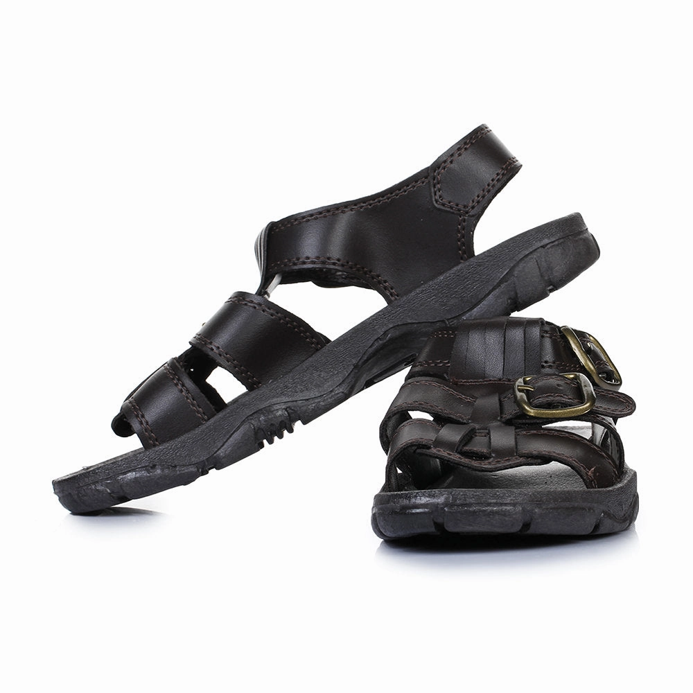 Flat Slide Sandals Coolers Casual (Brown) Sandals For Men SEMSON-N By Liberty