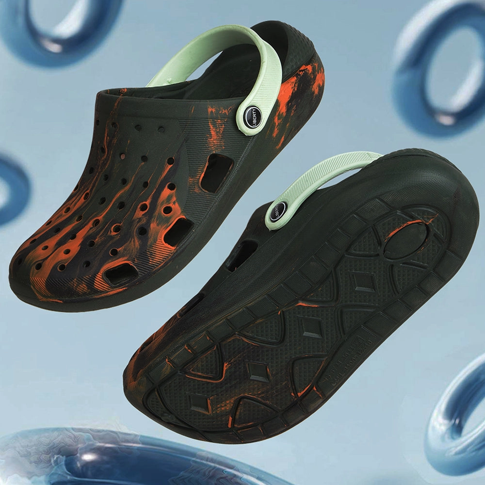 Sandals In Cabo A-HA Olive Green Slingback Clogs For Men LPMXT-961E By Liberty