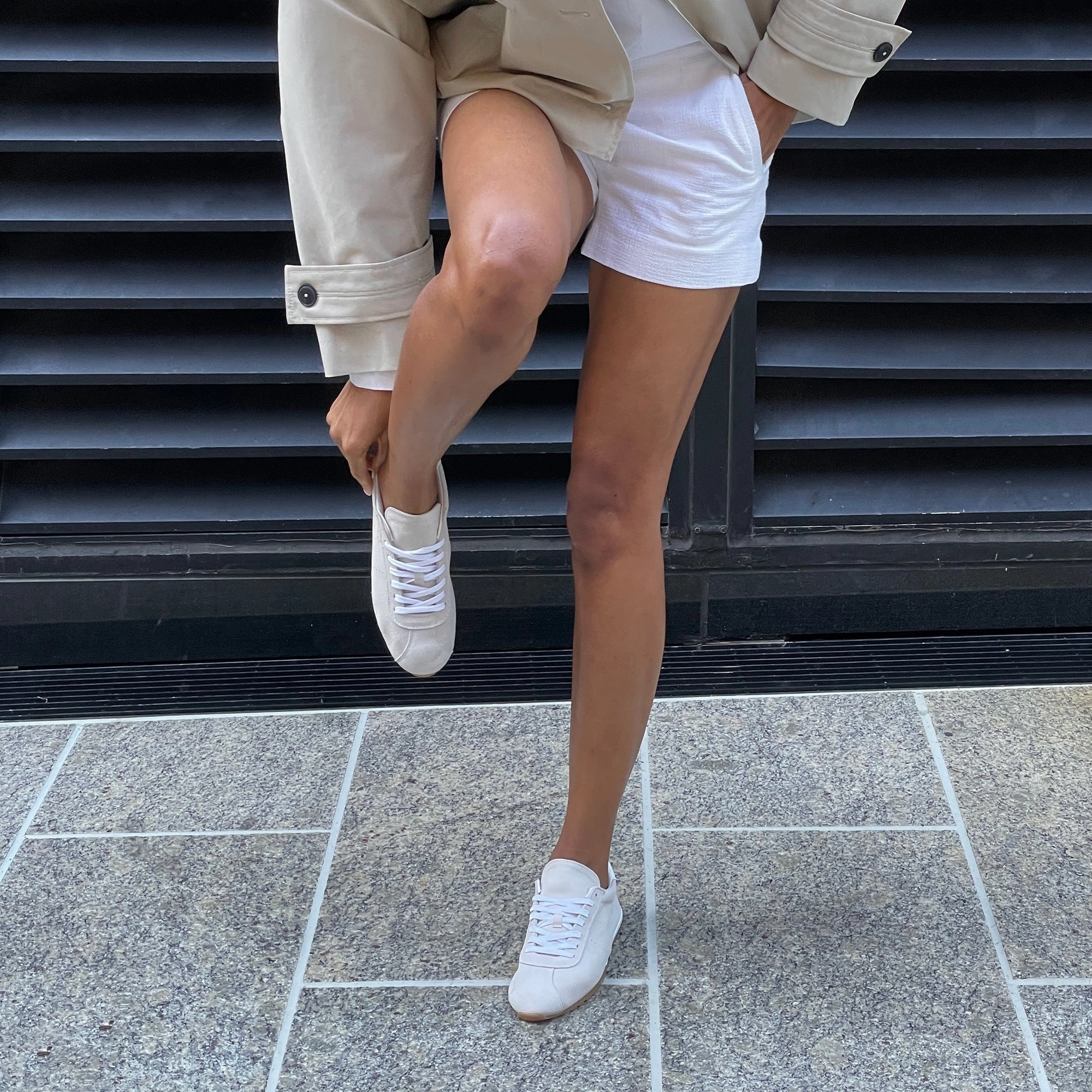 Brass Plum Sneakers SERINA SNEAKERS IVORY SUEDE