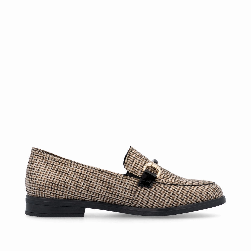 46264-60 Slip On Beige/Black Multi Haruta Penny Loafers