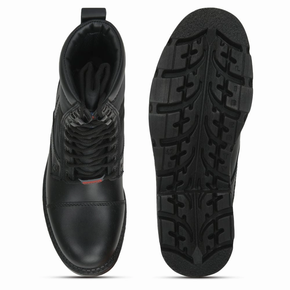 Suede Ankle Boots Gliders (Black) Casual Lace Up Shoes For Men PARABOOT By Liberty