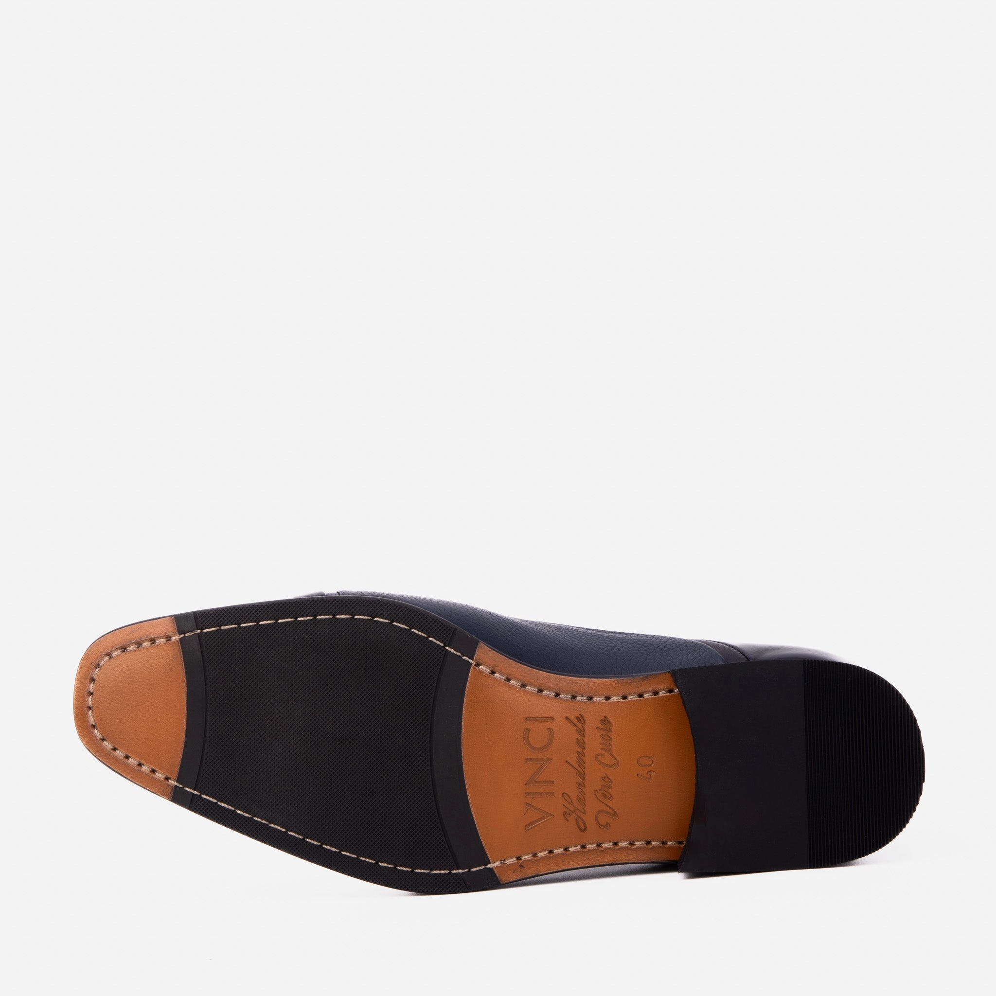 The Rockwell Handmade Navy Blue Leather Cap Toe Men Oxford Shoe Converse Shoes