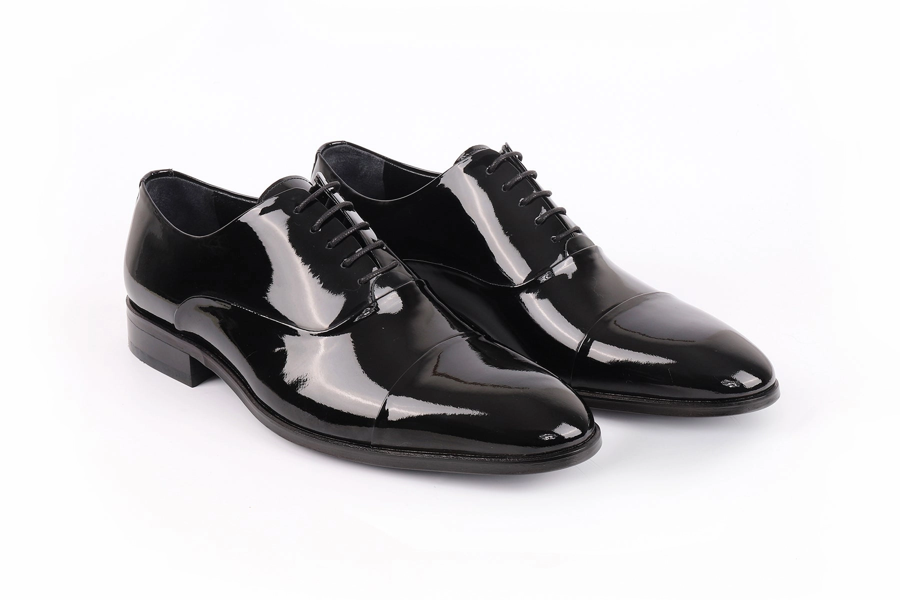 Dress Ballet Shoes Scotland Cap Toe Patent Leather Oxford Dress Shoes