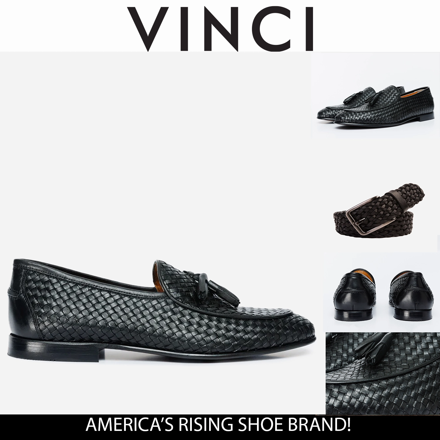 Dress Shoes Crocs The Mclean Shoe Black Leather Woven Tassel Loafer Men  Shoe