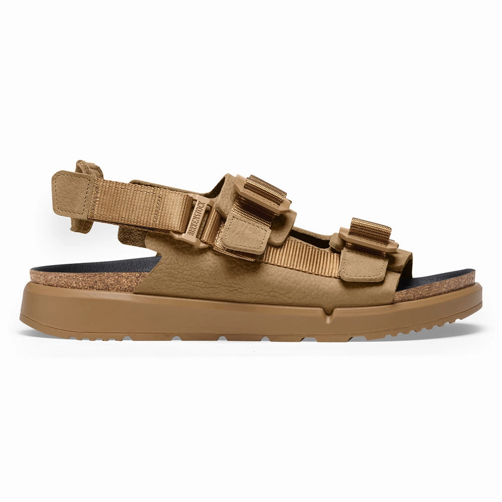 Fisherman Sandals Leather Shinjuku Natural Leather Textile