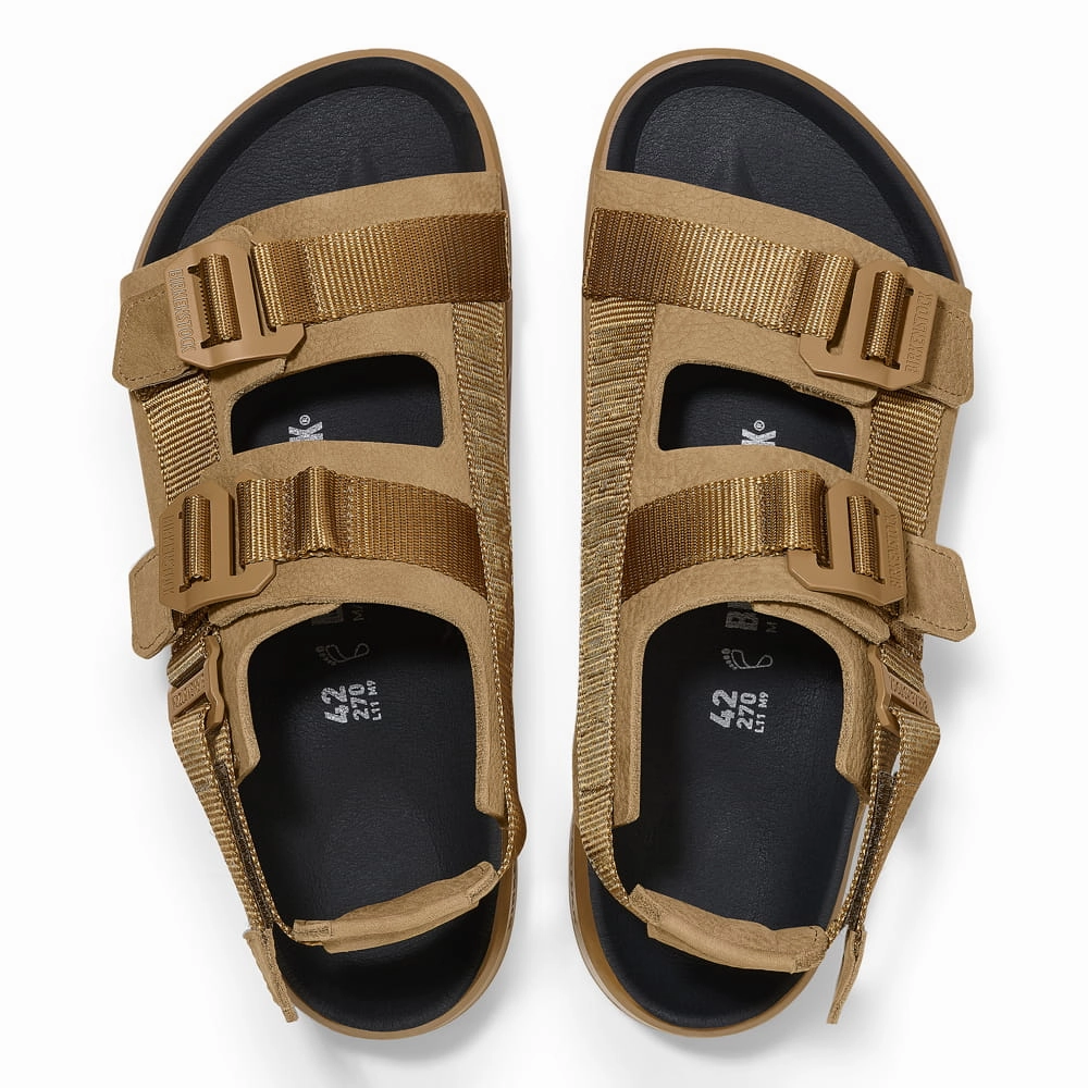 Shinjuku Natural Leather Textile Sandals Cover Toes