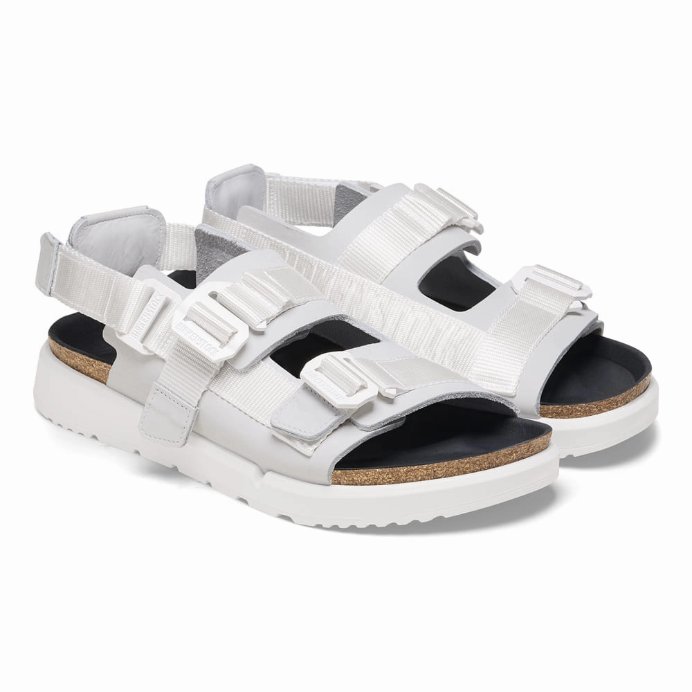 Shinjuku Natural Leather Textile Pillow Sandals