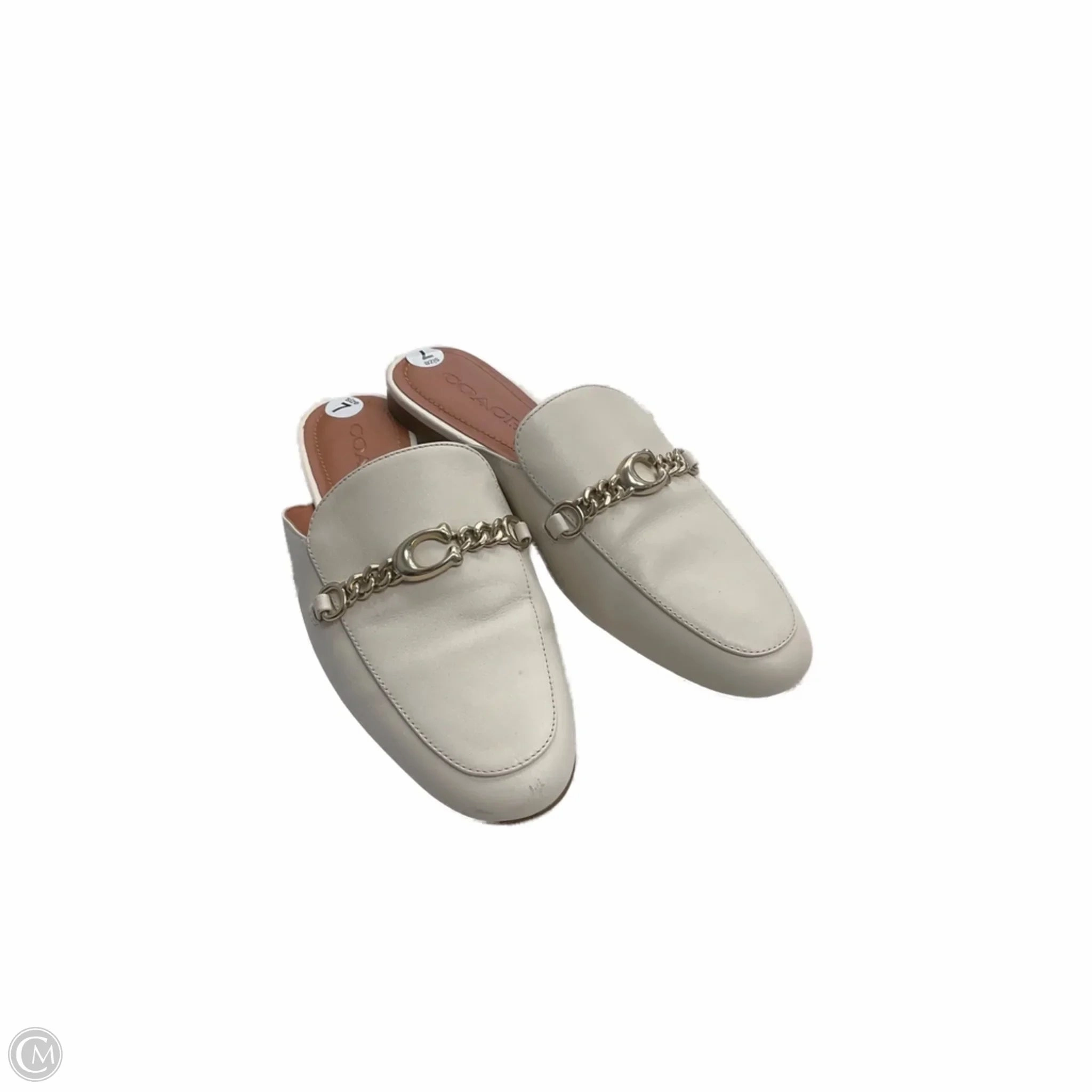 Agathea Chunky Loafers Shoes Designer By Coach In Cream, Size: 7