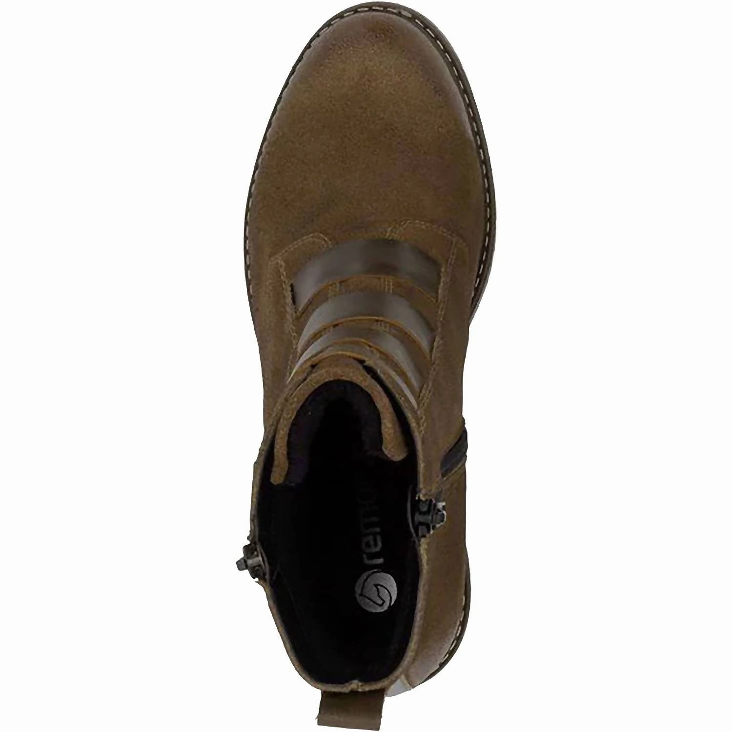 Boots Rangers Women's Zip Up Leather Boots In Sattle/kastanie