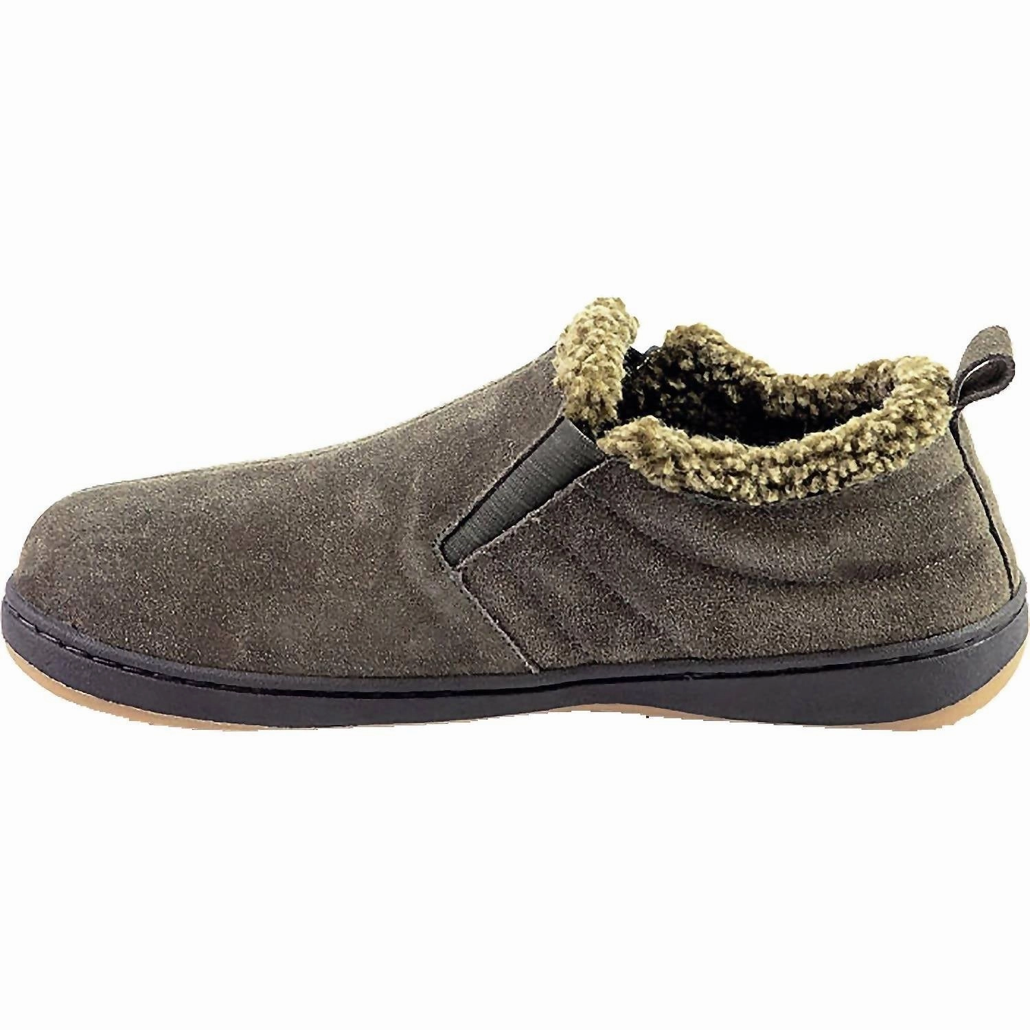 Female Flat Slippers Men's Warrick Suede Slippers In Charcoal