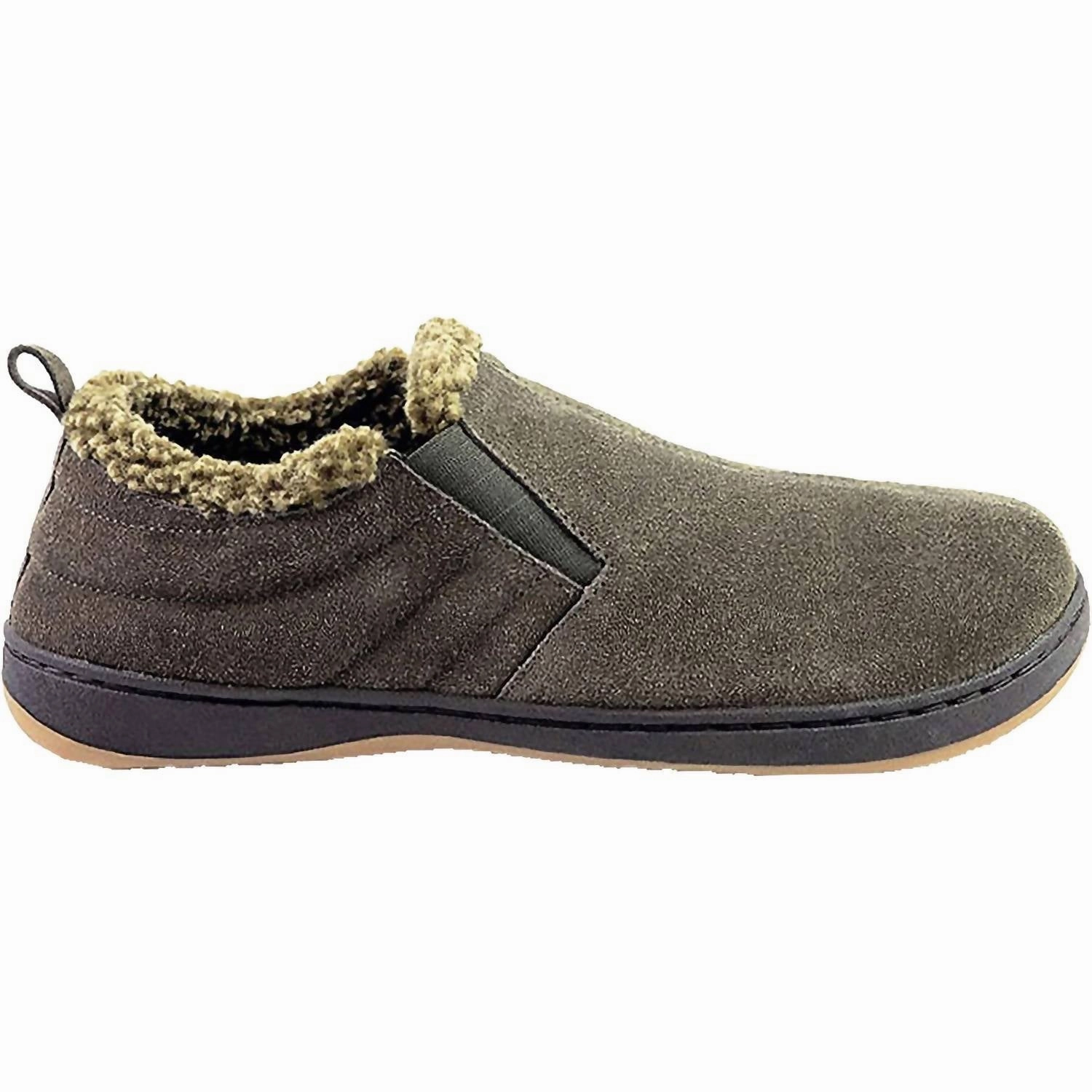 Skeleton Slides Men's Warrick Suede Slippers In Charcoal