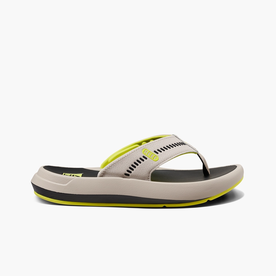 Sandals 90s French Jelly Sandals REEF Swellsole Cruiser Sandal-Grey/Lime