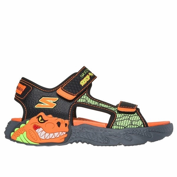 Sandals Resorts Ranked Skechers Creature Splash River Sandal Black Orange