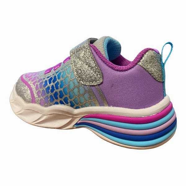 Skechers scarpa da ginnastica da bambina con le luci Light Sweetheart Lights Lovely 302312N-SMLT argento Clarks Sneakers
