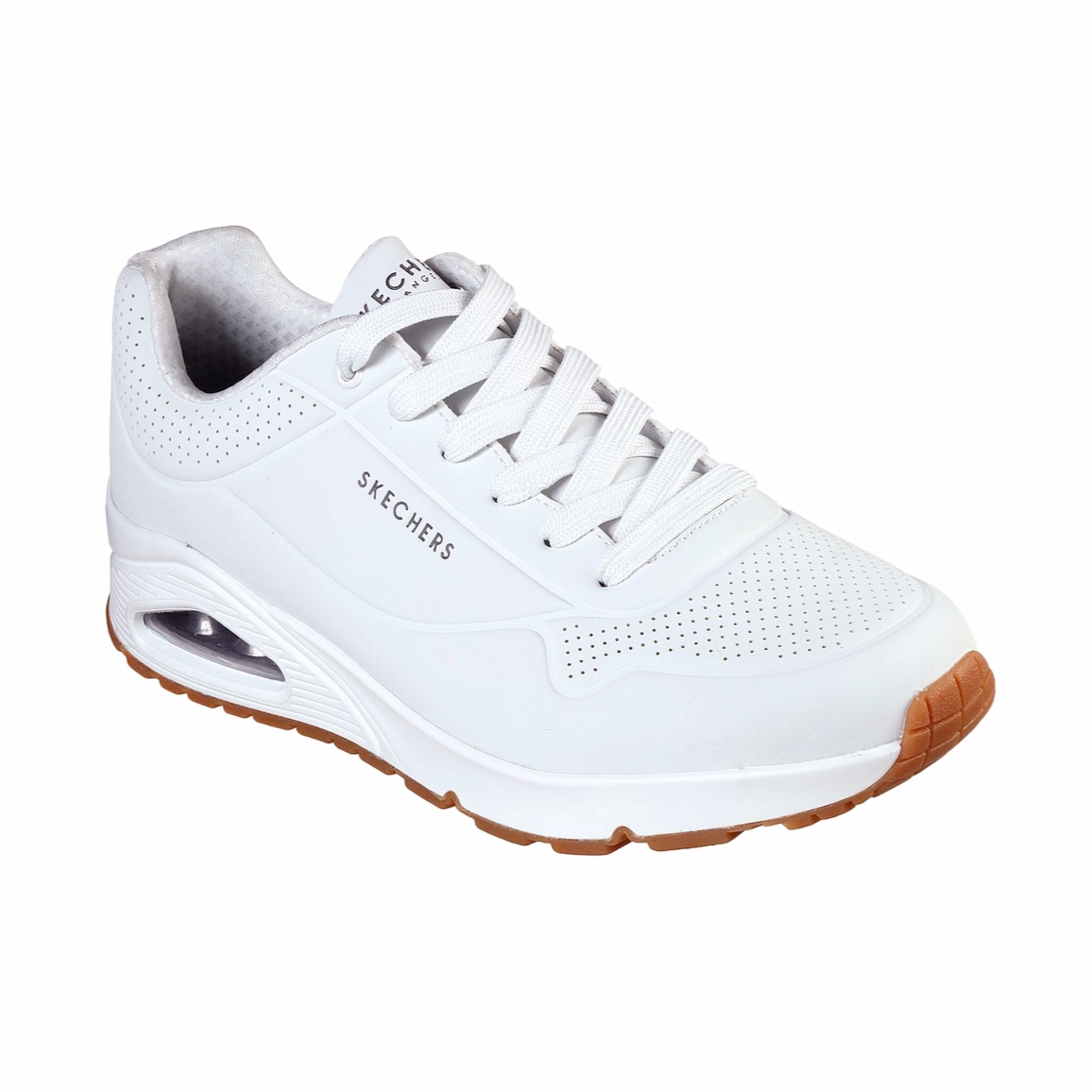 Skechers scarpa sneakers da uomo Uno Stand On Air 52458/WHT bianco Men Sneakers