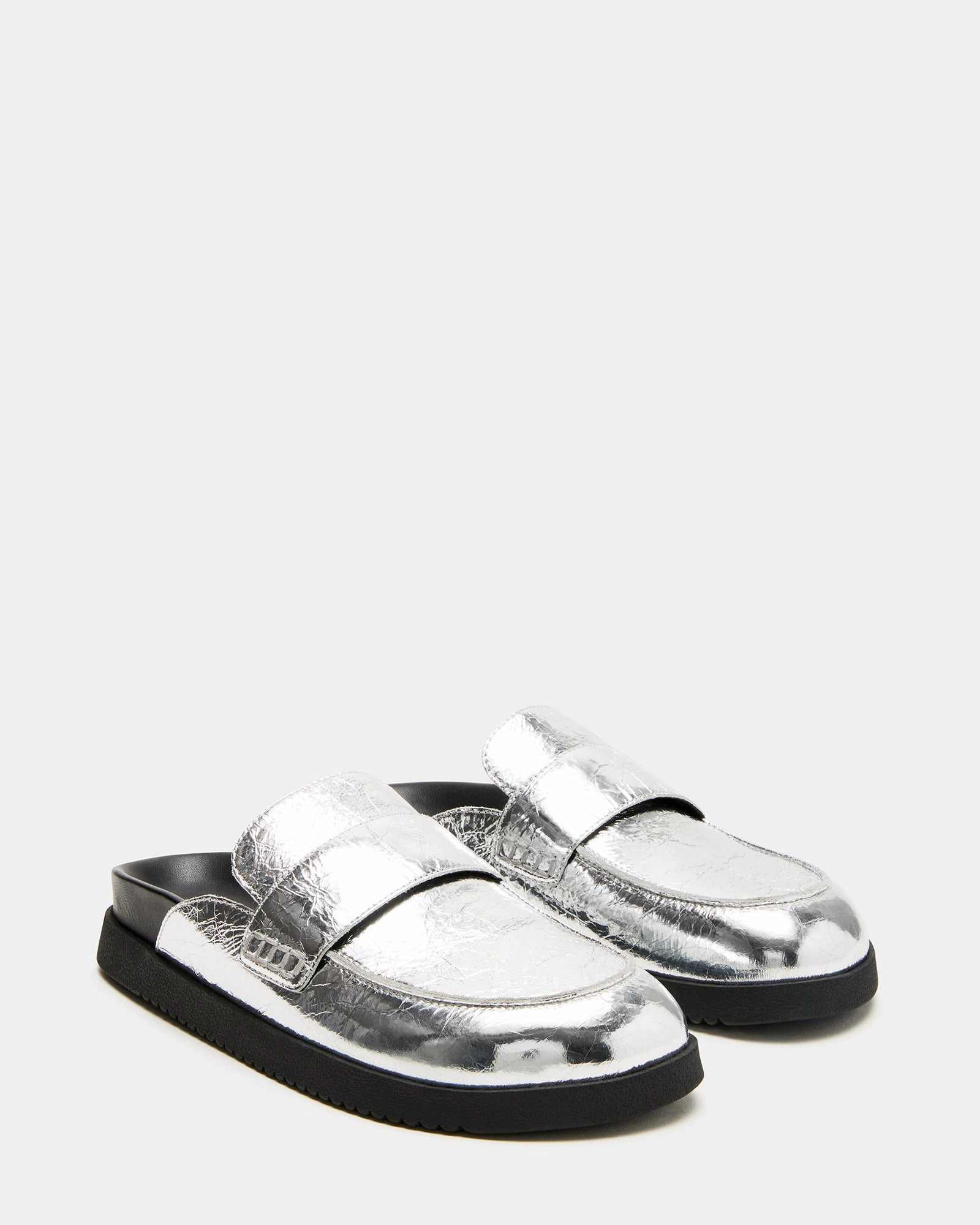 SKIPPER SILVER METALLIC Orthofeet Loafers
