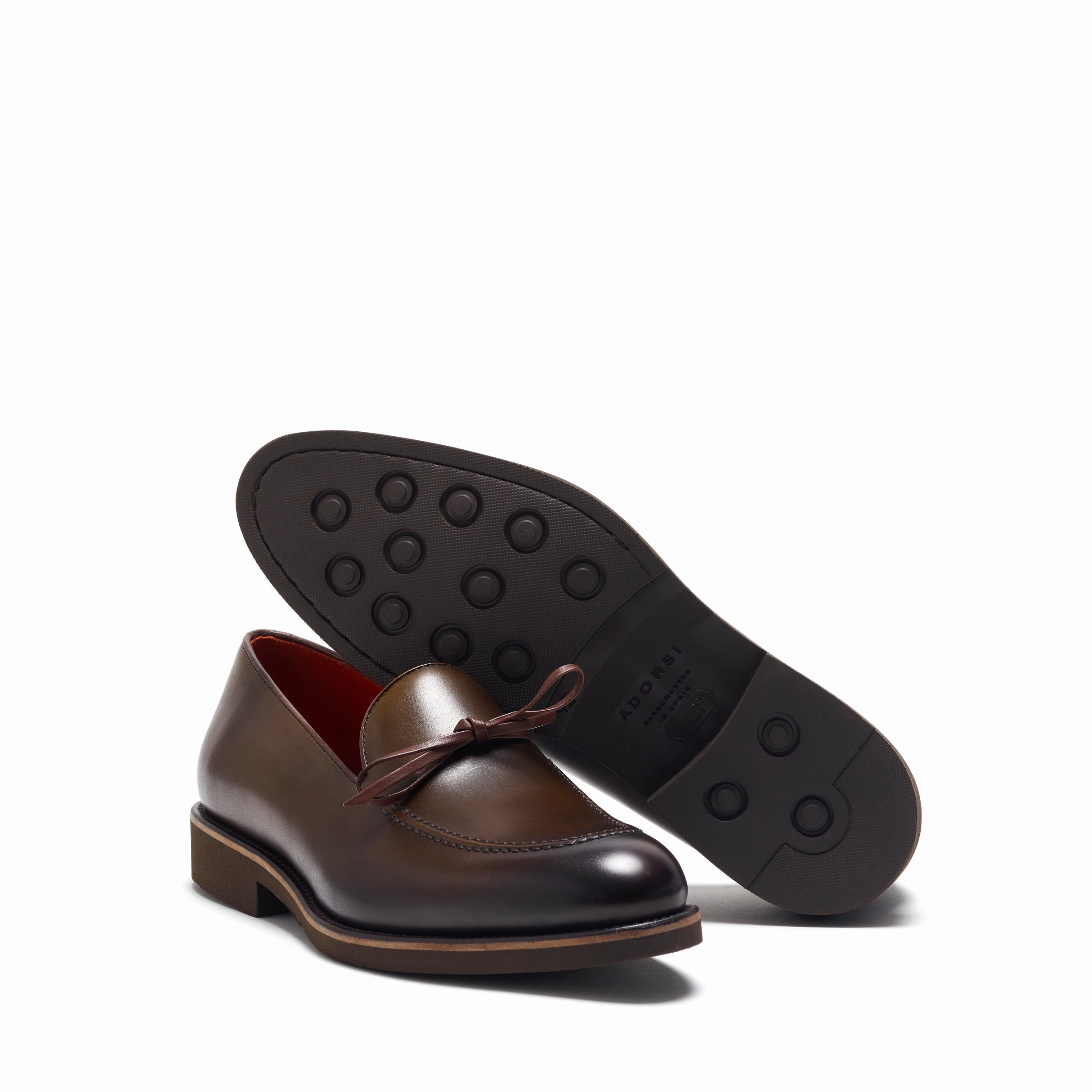 Open Edit Loafers Olive Calf Laced Loafer