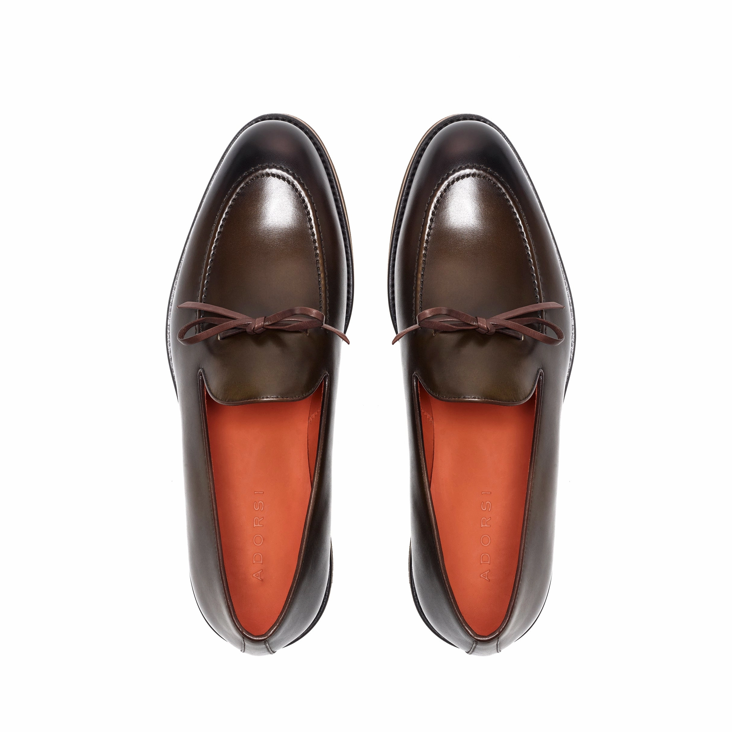 Olive Calf Laced Loafer Purple Loafers