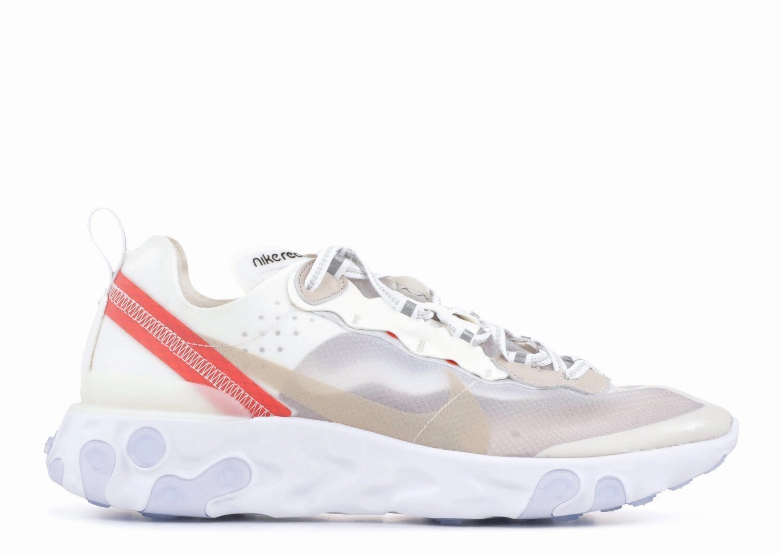 Men NIKE React Element 87 Sail Light Bone Cheetah Nike Shoes
