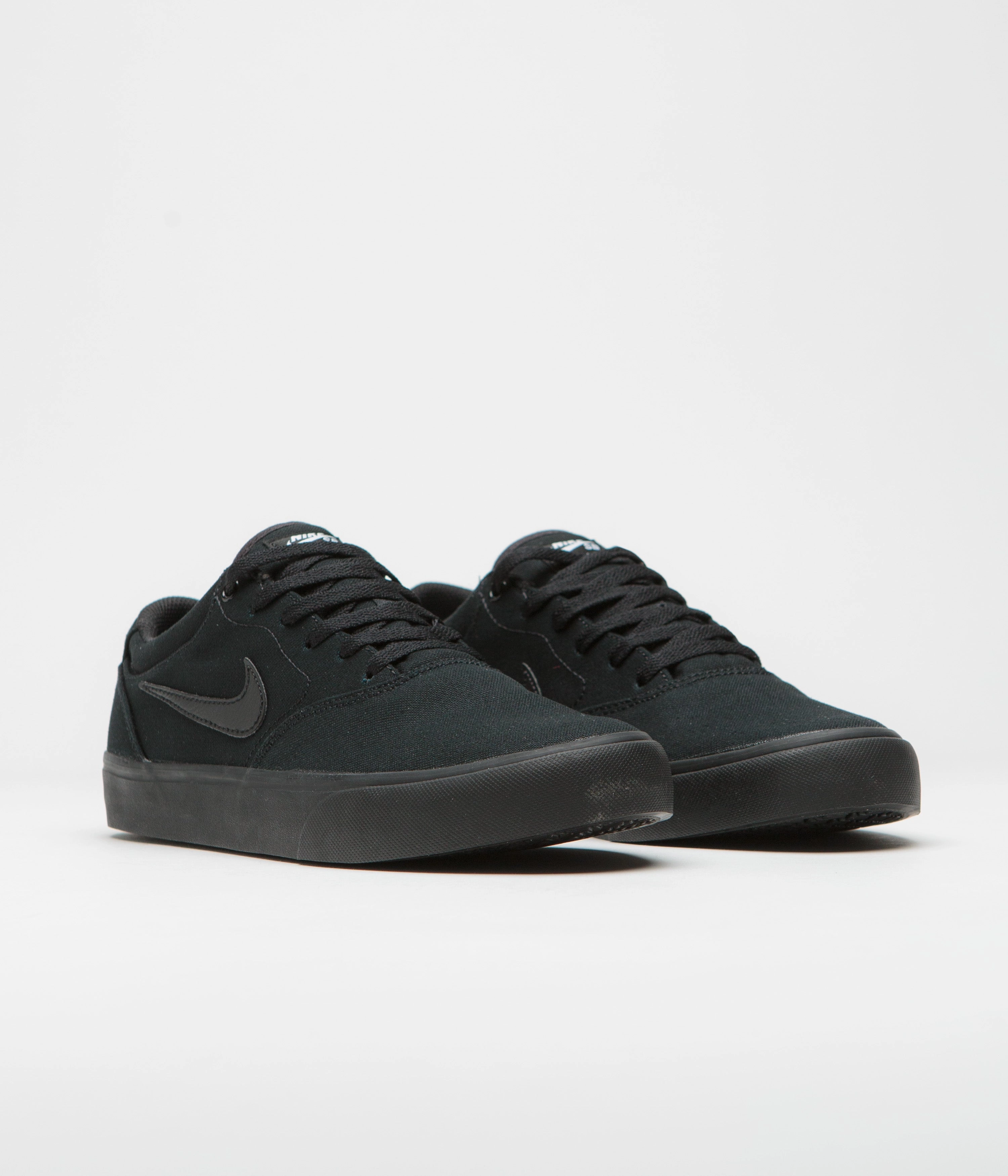 Nike SB Chron 2 Canvas Shoes - Black / Black - Black Phil Knight First Nike Shoe