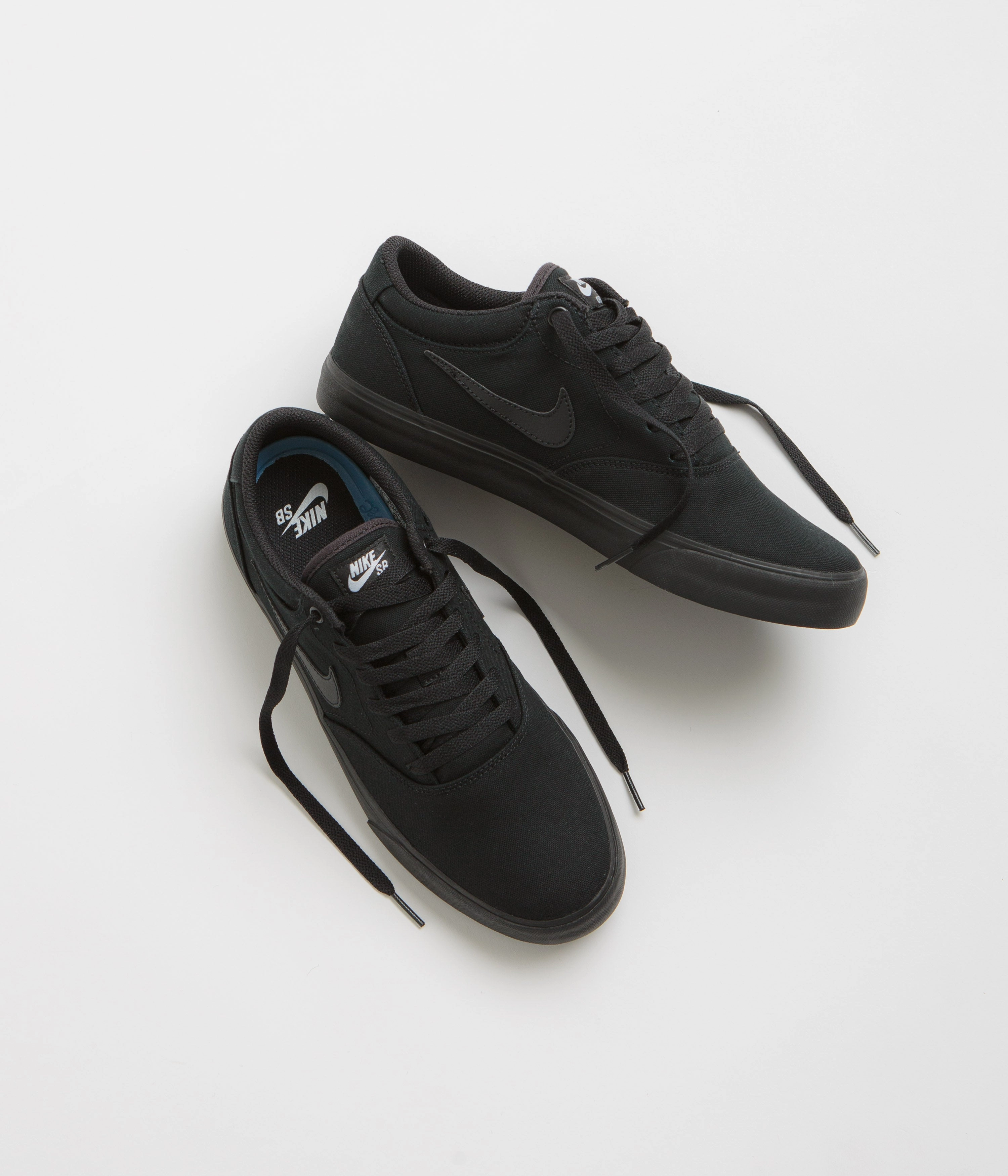 Nike SB Chron 2 Canvas Shoes - Black / Black - Black Nike Lunar Roam Shoes
