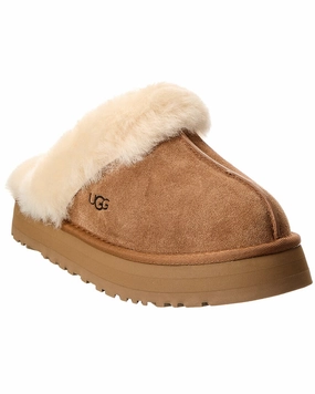 UGG Disquette Suede & Shearling Slipper Palm Slippers