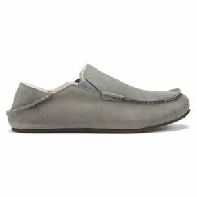 Luxury Velvet Slippers OluKai Molo Sharkskin Grey Slipper (Men's)