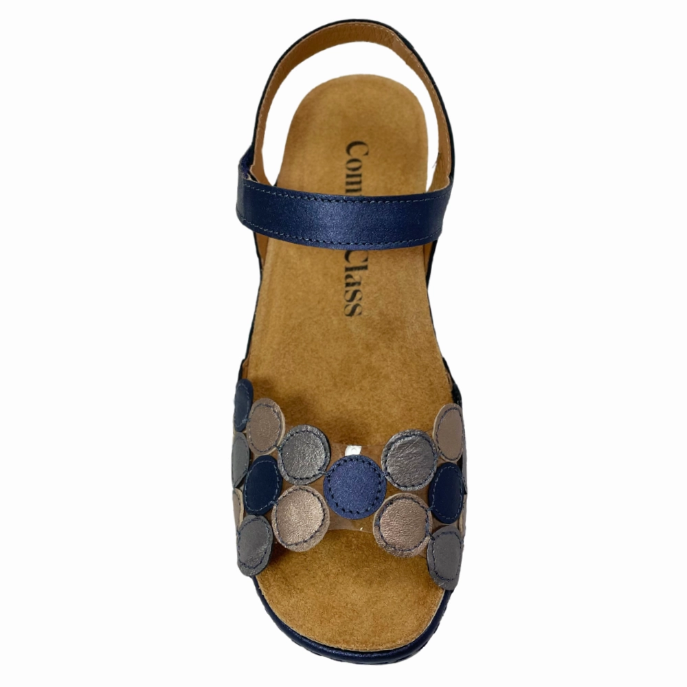 Wide Width Low Heel Dress Shoes Comfort Class Belmont Stone Combo Sandal (Women's)