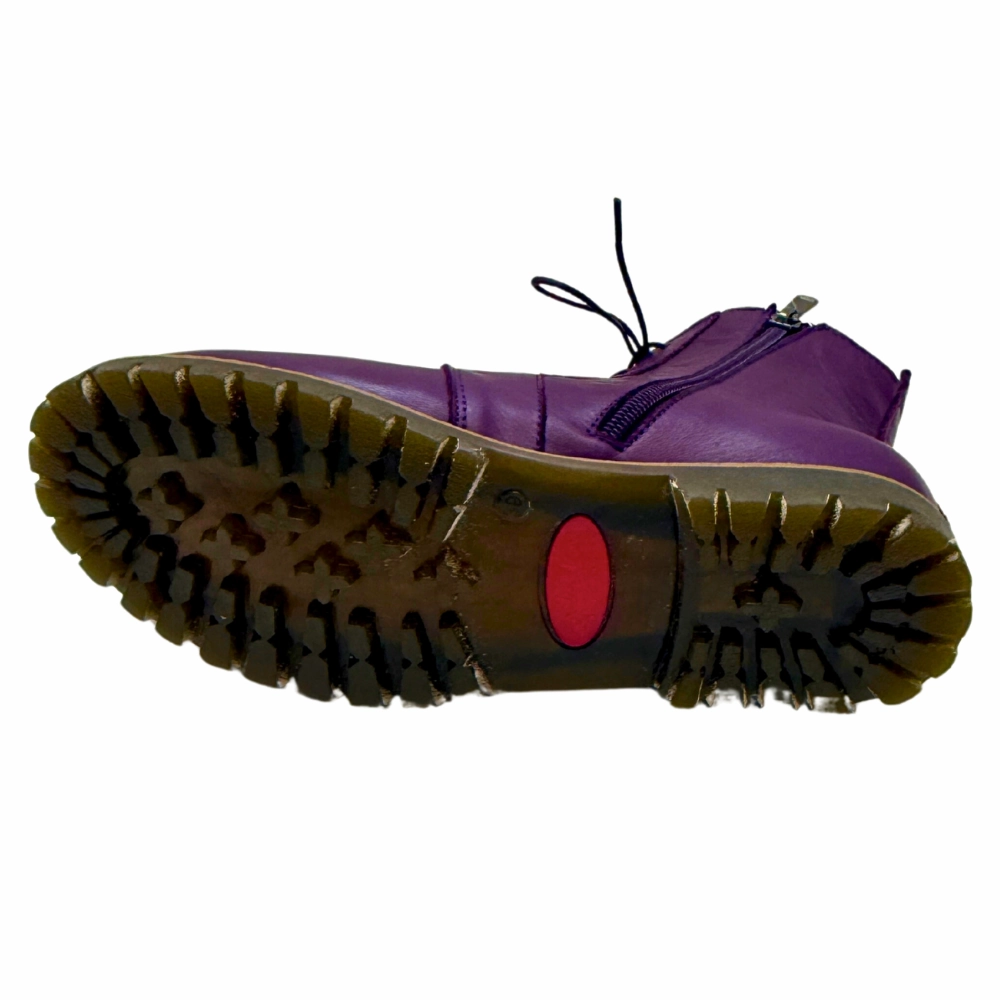 Chunky Ankle Boots Andrea Conti Naughty Plum Leather Boot (Women's)