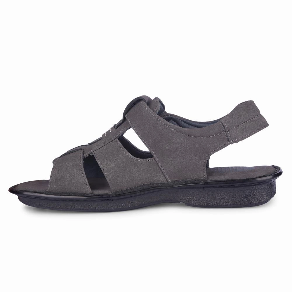 Wide Toe Box Sandals Coolers By Liberty Mens FLEXO Grey Casual Sandal