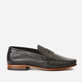 The Eregli Black Leather Penny Loafer Men Shoe Dress And Shoes For Graduation