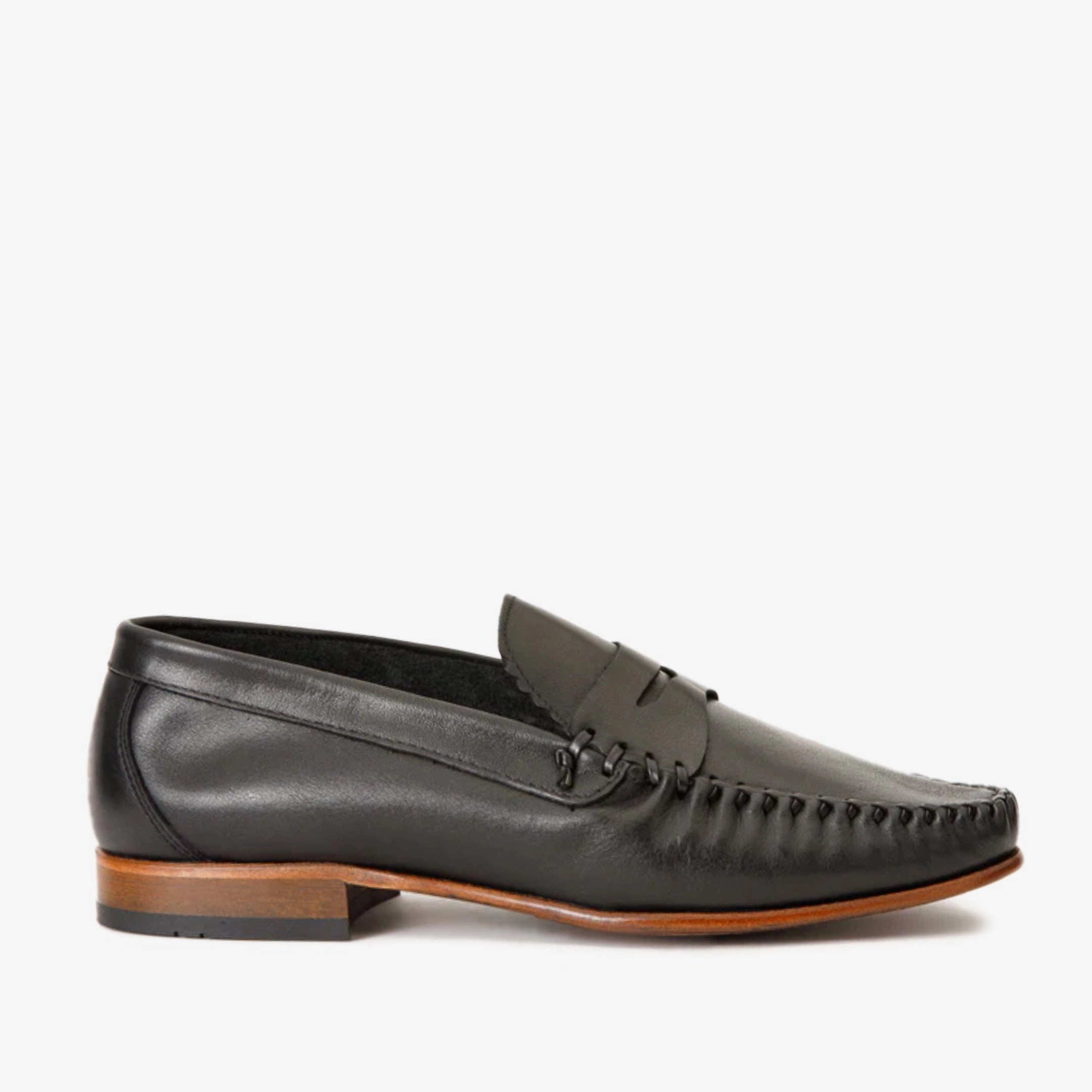 Clarks Dress Shoe The Eregli Black Leather Penny Loafer Men Shoe