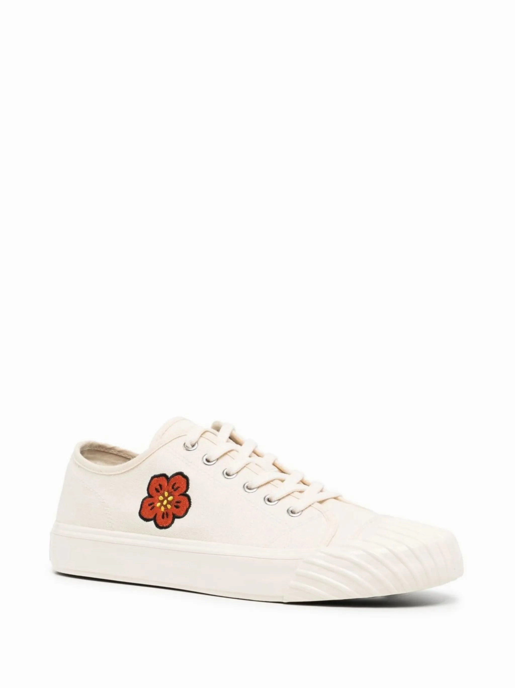 embroidered-motif low-top sneakers Shoes Studded Flats