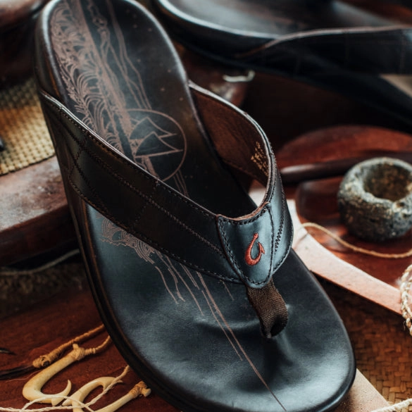 Hklea Kia - Dark Wood Comfortable Sandals With Arch Support