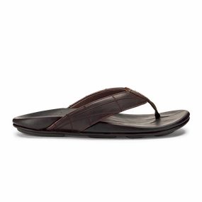 Hklea Kia - Dark Wood Buckle Strap Sandals