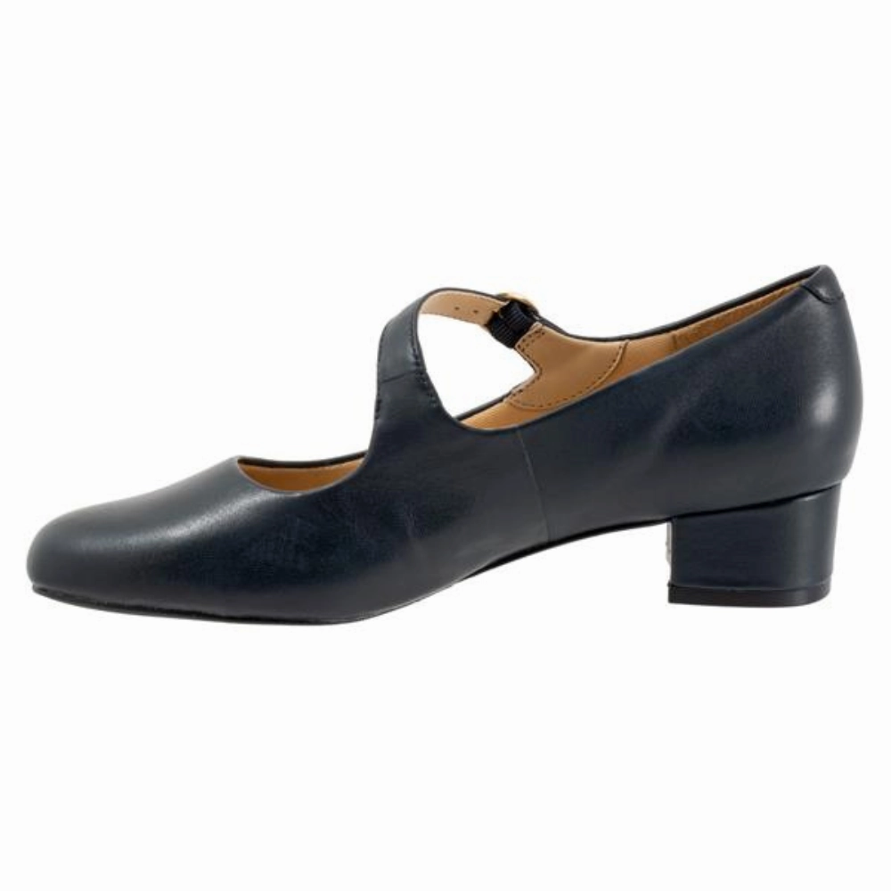 Trotters Desna Navy Kid Leather Heel (Women's)