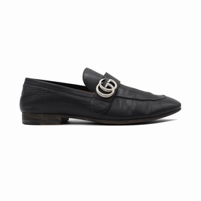 Loafers Black And Gold Gucci 'Marmont' Loafers - Men's 8