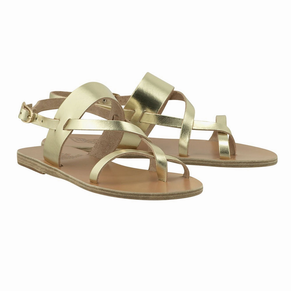 Alethea Platinum Slipper Sandals