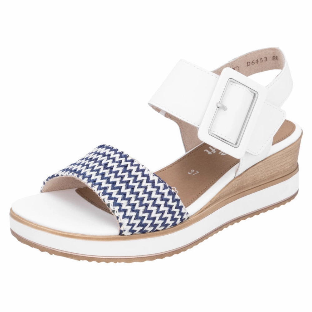 Sandals Thomas Islands Remonte Jerilyn 53 White Leather Sandal (Women's)