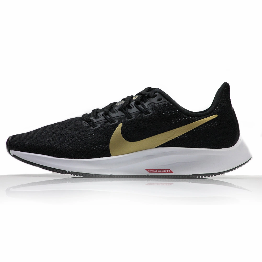 Nike Zoom Pegasus 36 Women's Running Shoe - Black/Metallic Gold-University Red-White Running Shoes And Knee Pain
