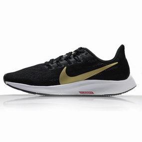 Cushion Shoes Running Nike Zoom Pegasus 36 Women's Running Shoe - Black/Metallic Gold-University Red-White