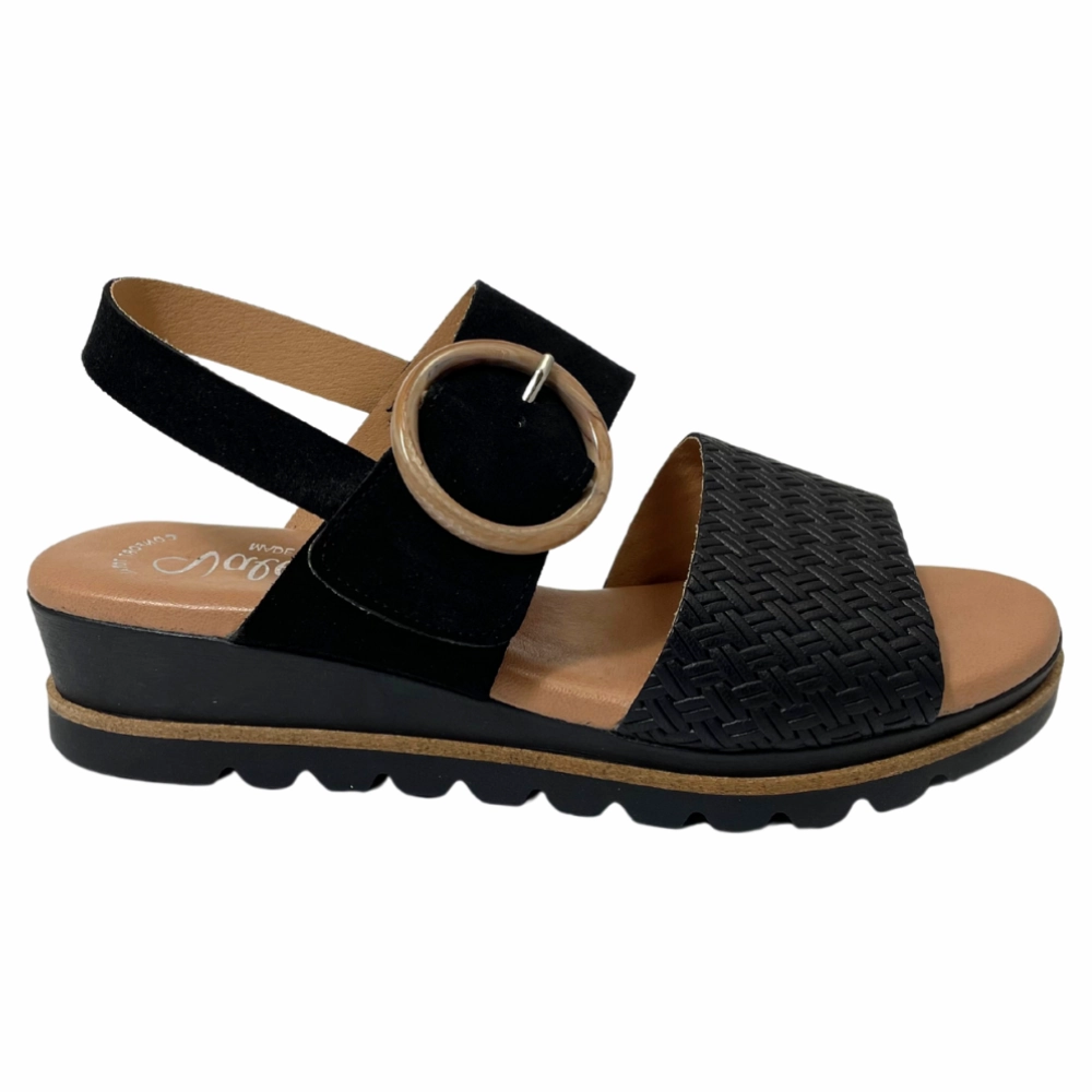 Valeria's Kellyjo Black Supple Leather Sandal (Women's) Negril Jamaica Reviews