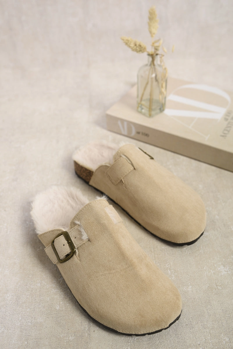 Easy Spirit Extra Wide Sandals Suede Flip-Flops Sandals With Fur