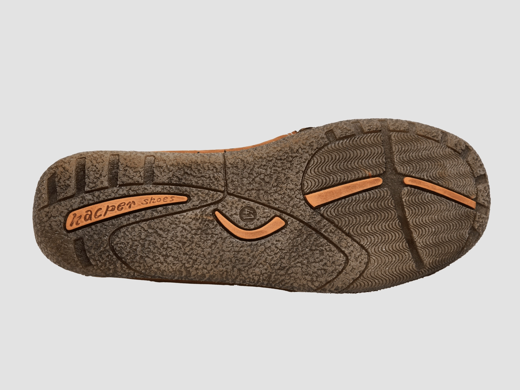 Sandals Chunky Heel Men's Vacation Leather Sandals - Dark Brown