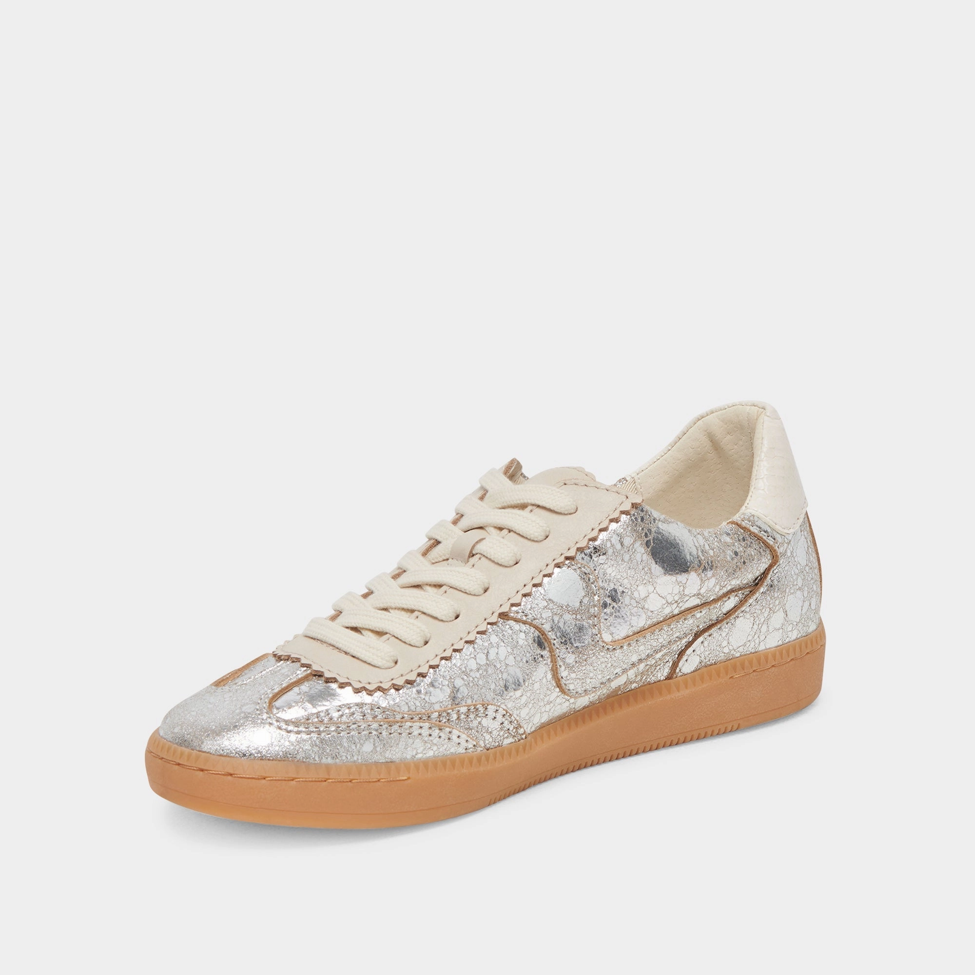 Sneakers Doodle NOTICE SNEAKERS SILVER DISTRESSED LEATHER - re:vita