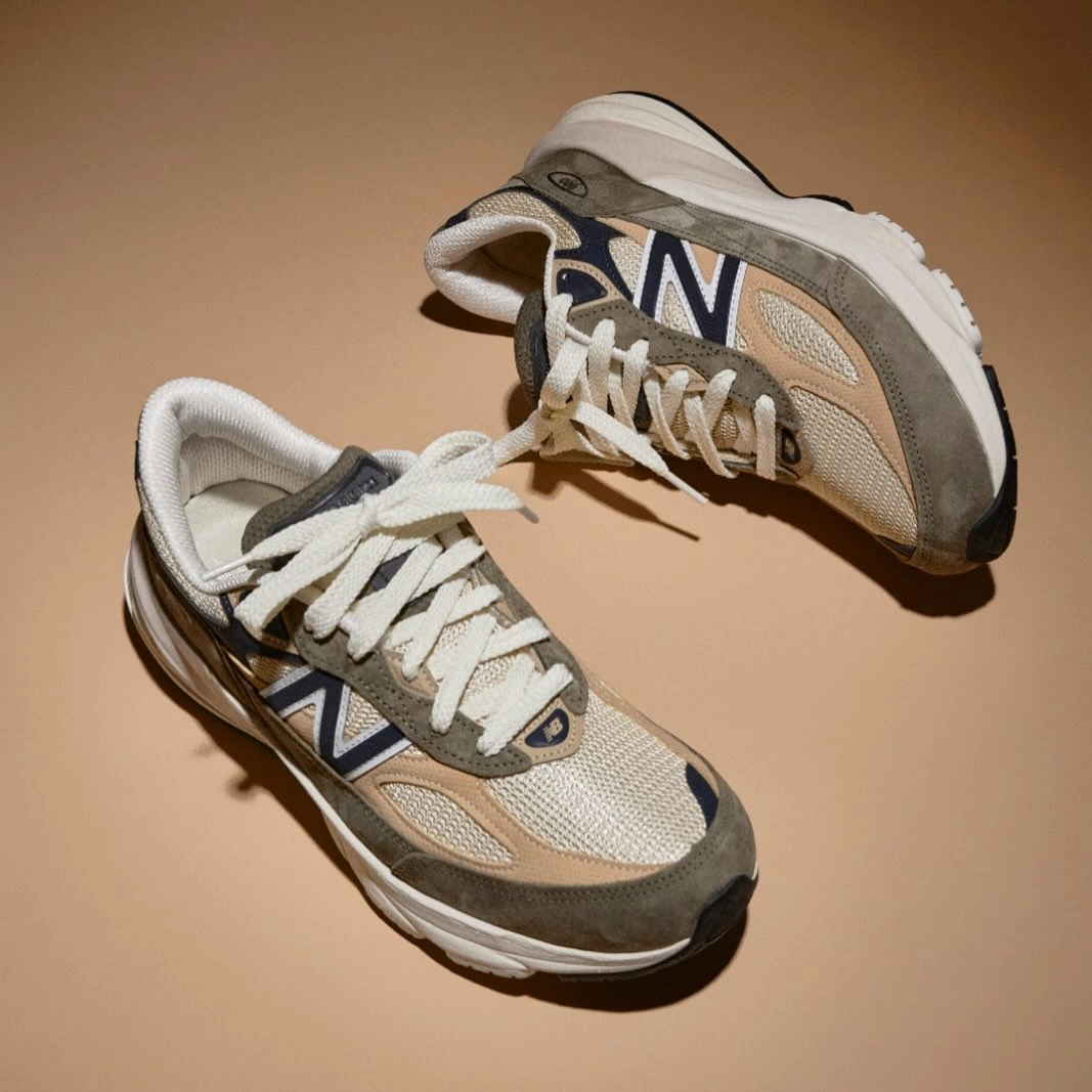 990v6 Dark Camo Suede Men's Running Shoes For Flat Feet