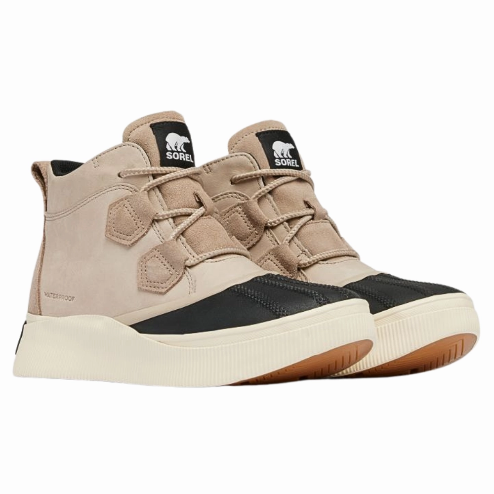 Sorel Out N About IV Omega Taupe/Black Waterproof Boot (Women's) Dark Brown Leather Boots